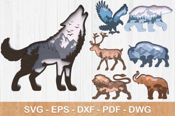 Animals Layered Art Bundle Laser Cut: A Versatile Resource for Creative Projects