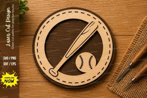 Baseball Bat SVG Sports Circle Laser: A Precision Tool for Creative and Industrial Projects