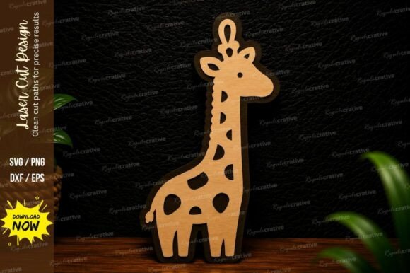 Cute Giraffe Laser Cut SVG Animal