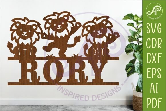Cute Lions Name Sign SVG: A Creative Solution for Safari-Themed Projects