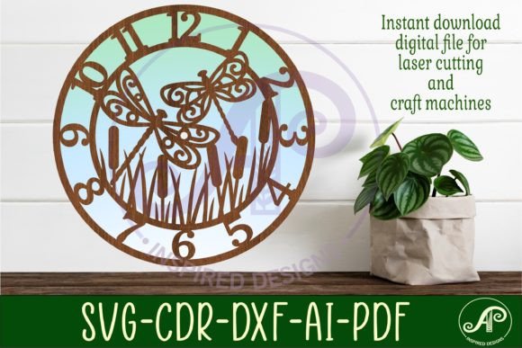 Dragonfly Clock Laser Cut Files, SVG: A Creative and Practical Design Solution
