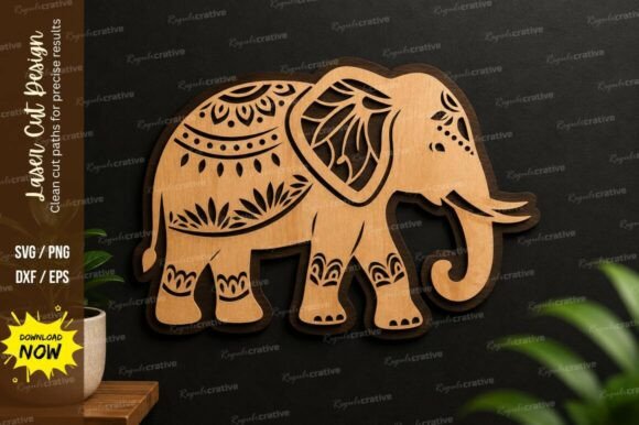 Elephant Mandala Laser Cut Svg Design: A Versatile and Precise Cutting Solution