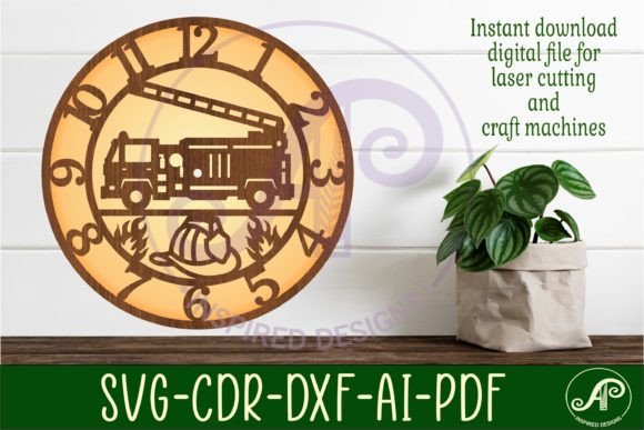 Fire Truck Wall Clock Laser Cut Files: A Creative Solution for Makers and Entrepreneurs