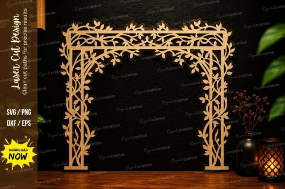 Floral Wedding Arch Laser Cut SVG Design: A Versatile Tool for Creative Projects