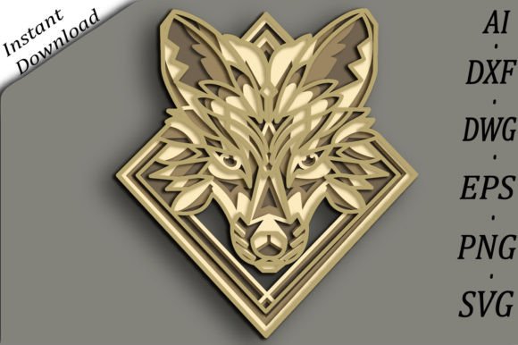 Fox Multilayer 3D SVG Fox 3D Mandala Las: A Strategic Creative Tool for Diverse Applications