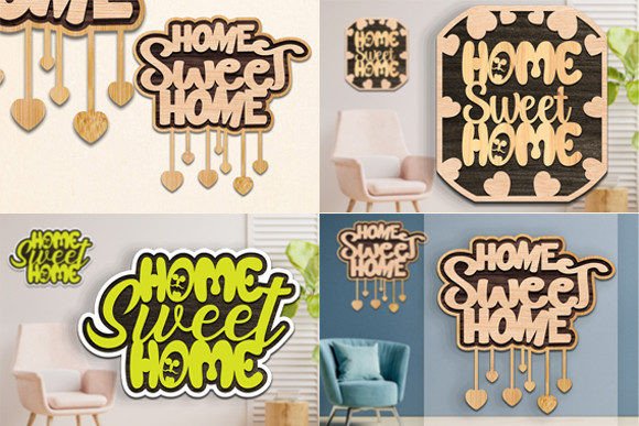 Home Sweet Home Wall Decor Laser Cut Set: A Creative Way to Personalize Your Space