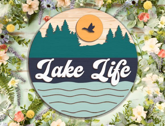 Lake Life Round Sign - Break Jhon