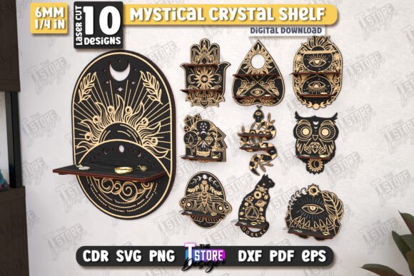 Mystical Crystal Shelf Laser Cut Bundle: A Comprehensive Guide to Digital Design and Practical Use