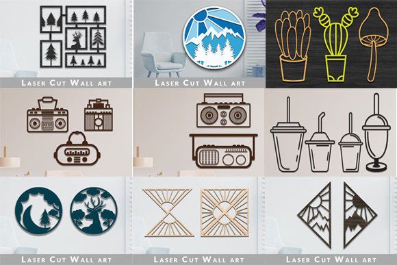Set of Wall Art Laser Cut SVG Bundle: A Practical Tool for Creative Projects